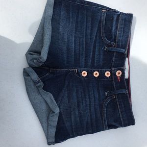 High rise jean shorts